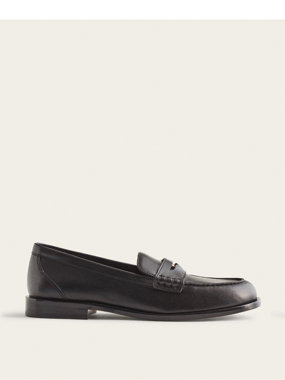 New Madewell Grayson Penny Loafer Sz 7 Black Leather Preppy Classic - Picture 2 of 4
